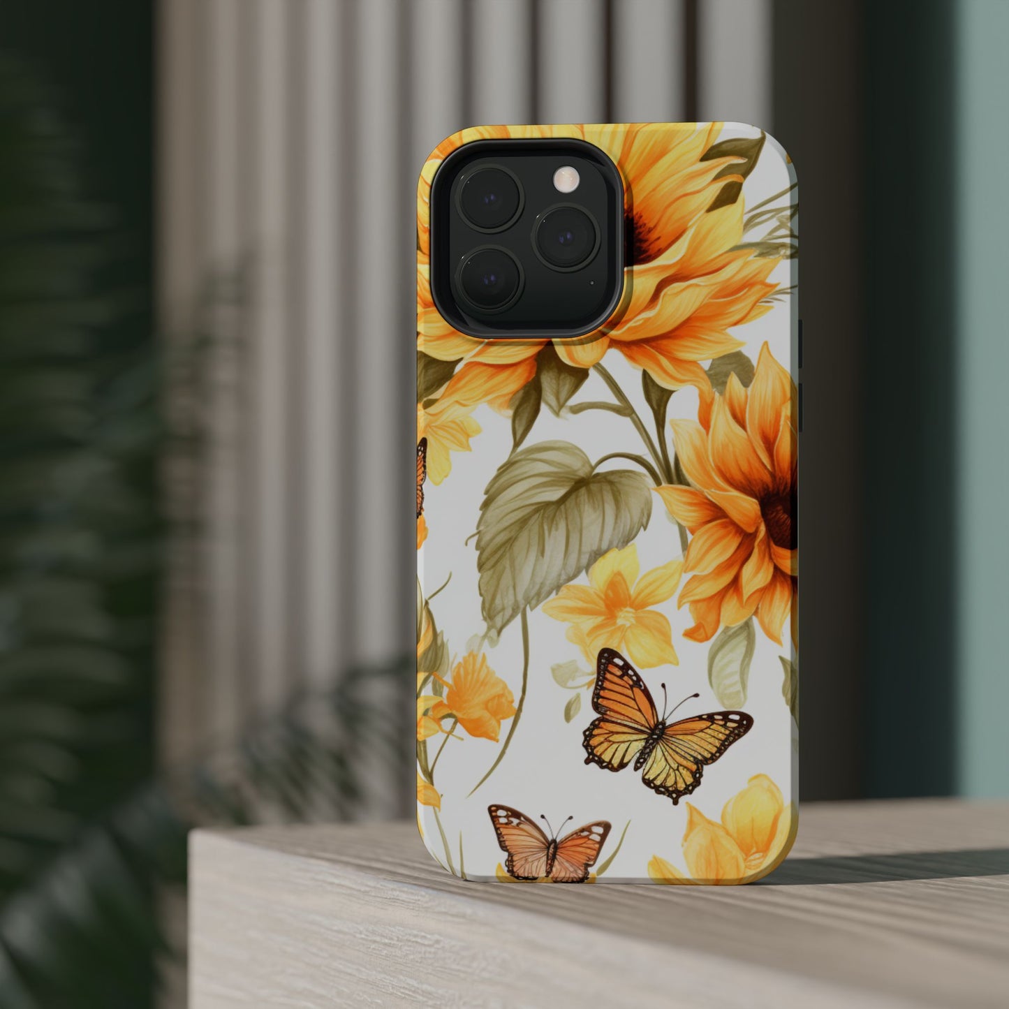 Sunflower & Butterfly Bliss - MagSafe iPhone Series Case