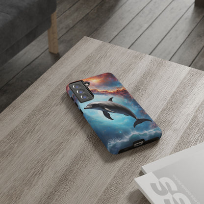 Cosmic Dolphin Space Vibes - Samsung Galaxy Case