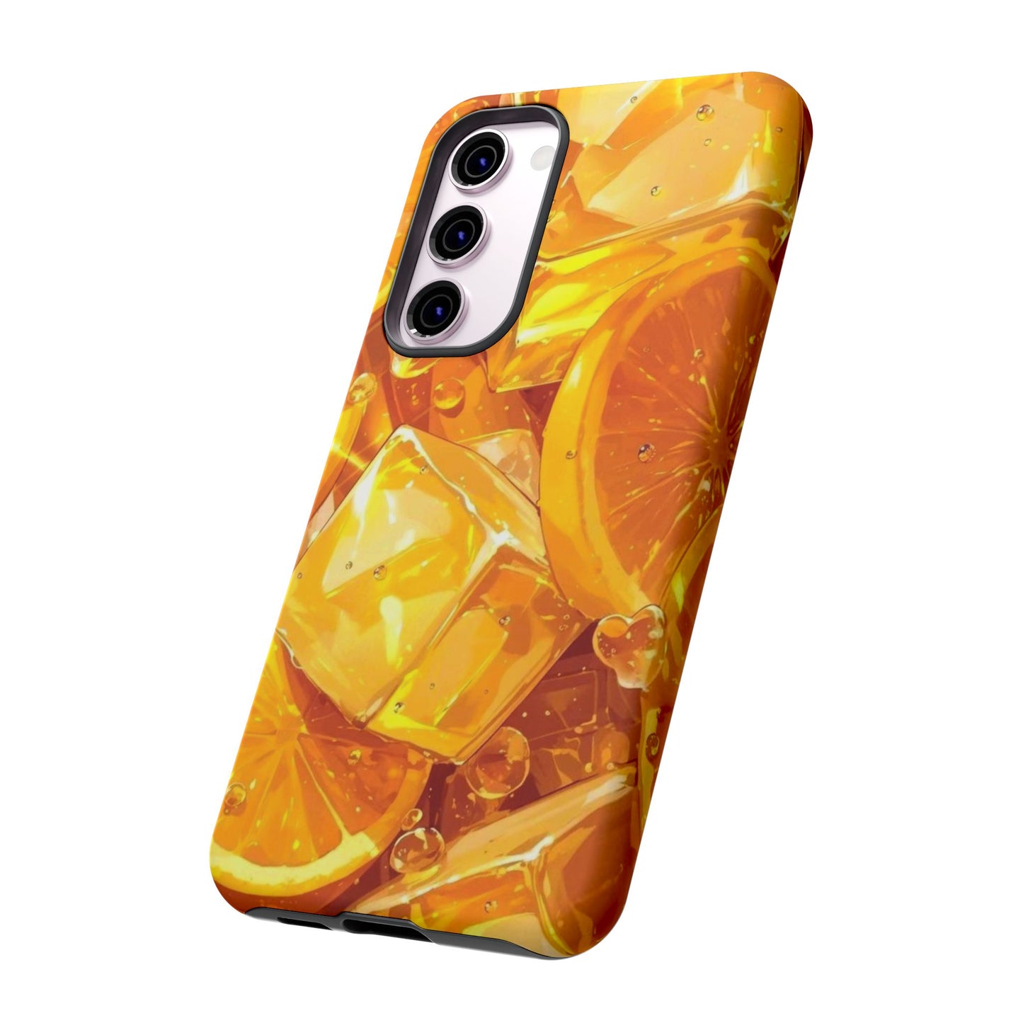 Citrus Splash Samsung Galaxy Case – Bright Orange Slices & Ice, Dual - Layer Protection - BOGO Cases