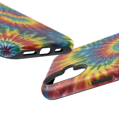 Retro Rainbow Tie-Dye MagSafe Case – Swirl Design