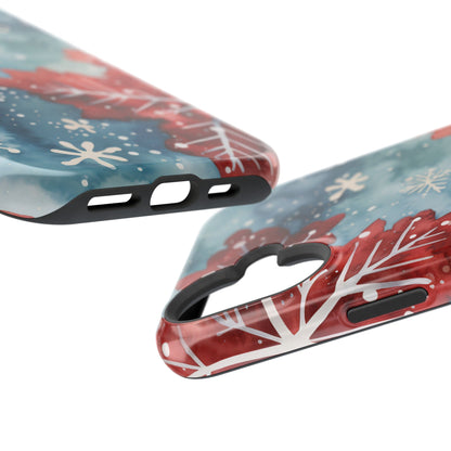 Crimson Snowflake Charm – MagSafe iPhone Case