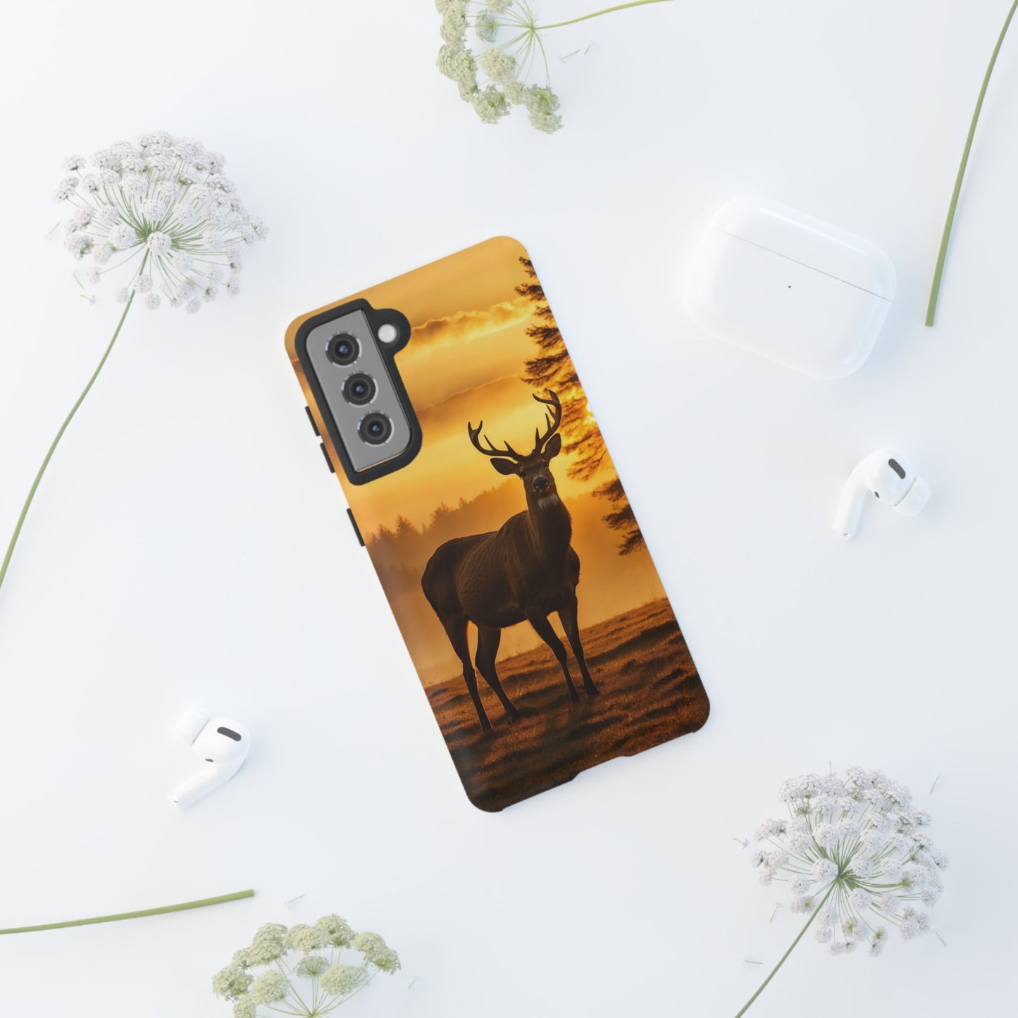 Sunset Majesty: Regal Stag – Samsung Galaxy Case