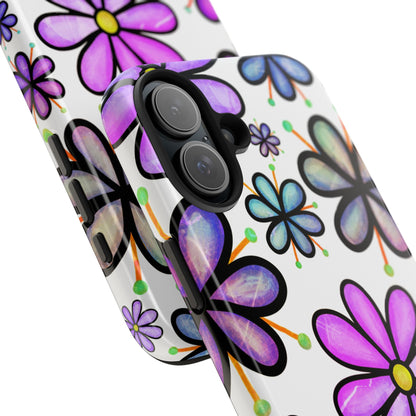 Whimsical Lavender Floral iPhone Case – Ultra-Slim, High-Gloss Finish