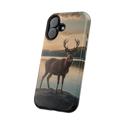 Majestic Stag at Sunset – MagSafe iPhone Case