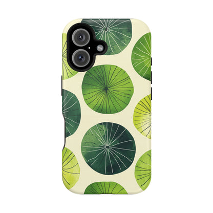 Watercolor Lily Pads MagSafe iPhone Case – Shockproof, Matte Finish, Dual-Layer Protection