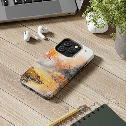 Autumn River Serenity – iPhone Case