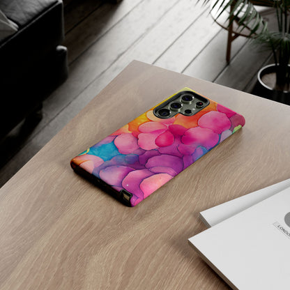 Sunset Petals Watercolor Samsung Galaxy Case – Slim Design, Glossy Finish