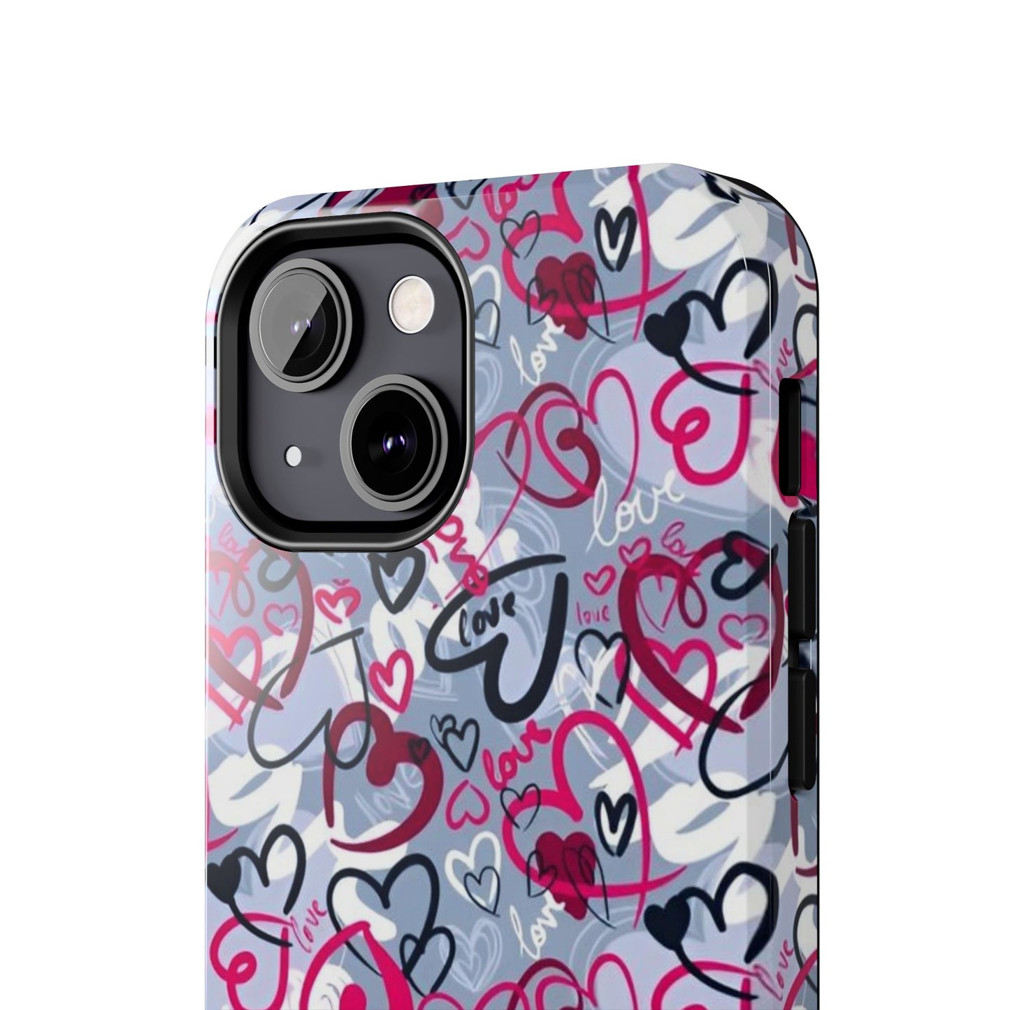 Graffiti Love Hearts iPhone Case