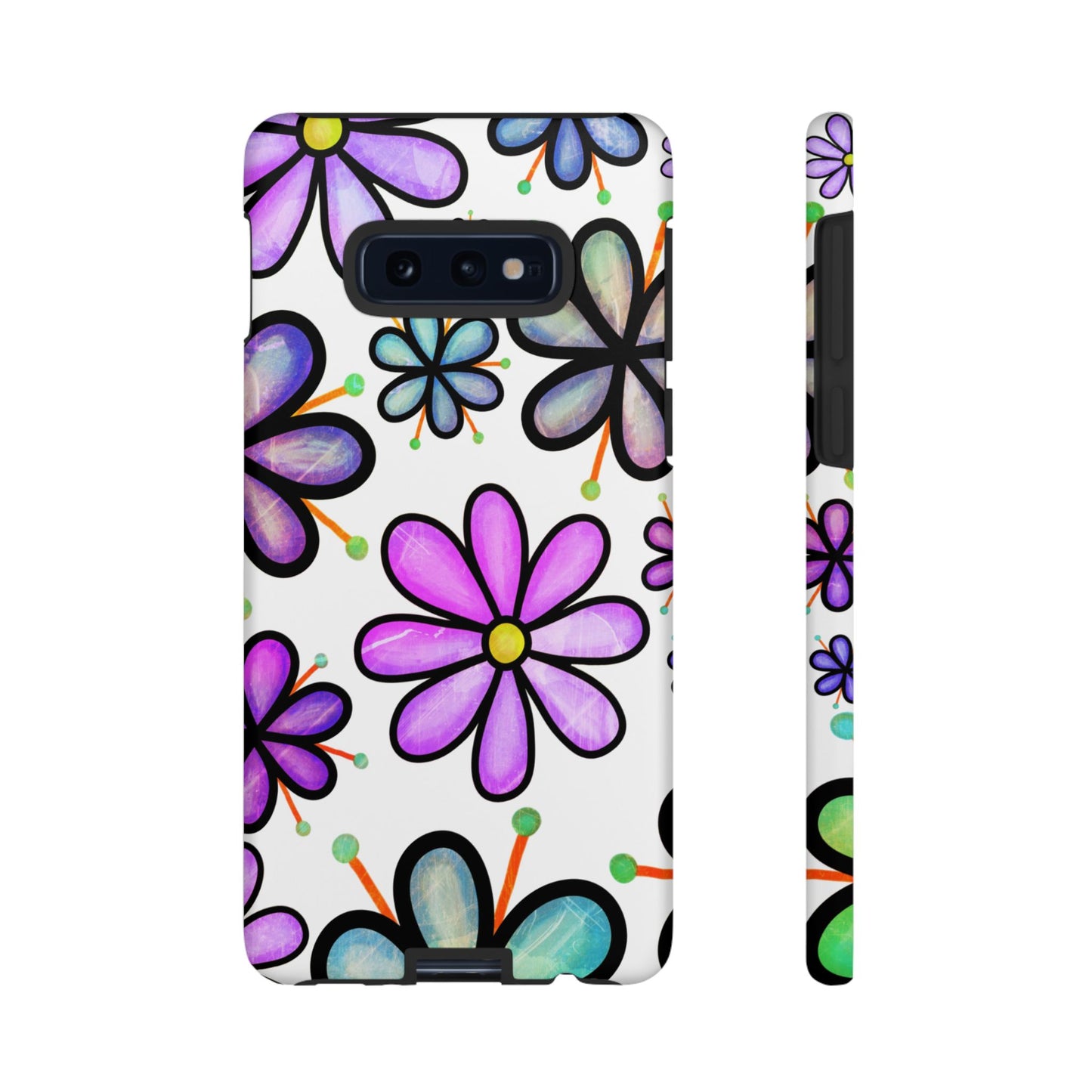 Whimsical Lavender Floral Samsung Galaxy Case – Ultra-Slim, High-Gloss Finish