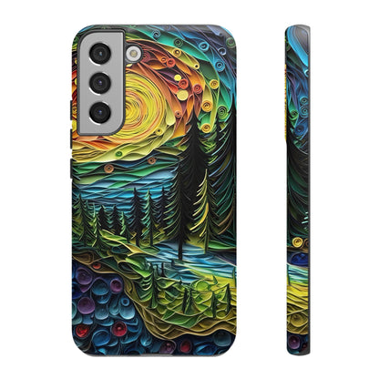 Radiant Forest Sunset Samsung Galaxy Case – Artistic Landscape Design