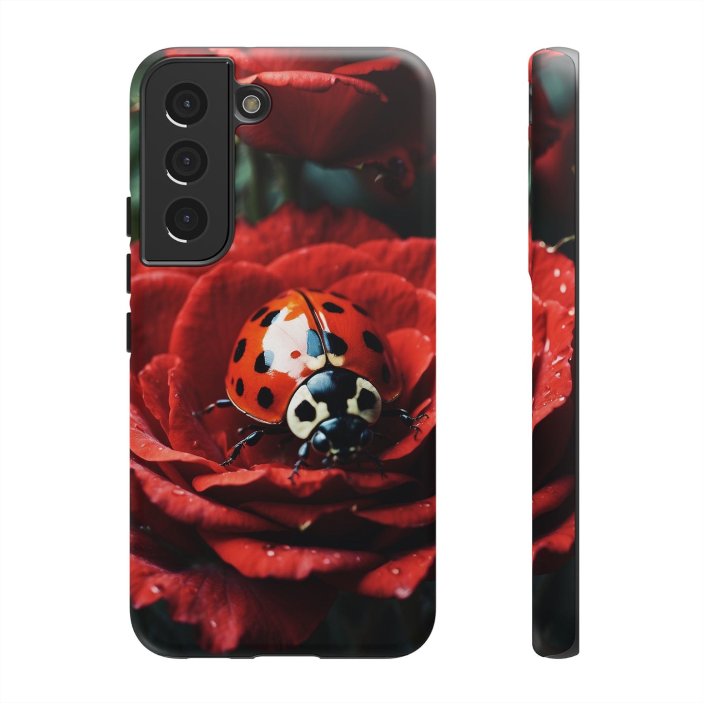 Elegant Rose & Ladybug Charm - Samsung Galaxy Case