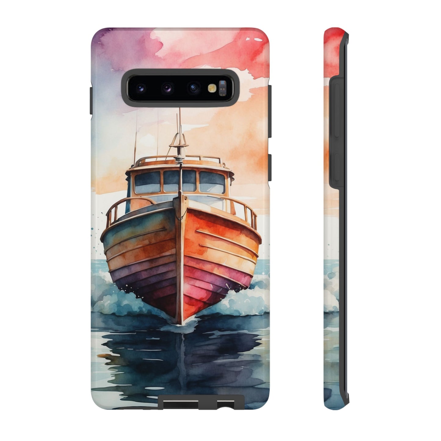 Sunset Sail Watercolor Boat – Samsung Galaxy Series Case