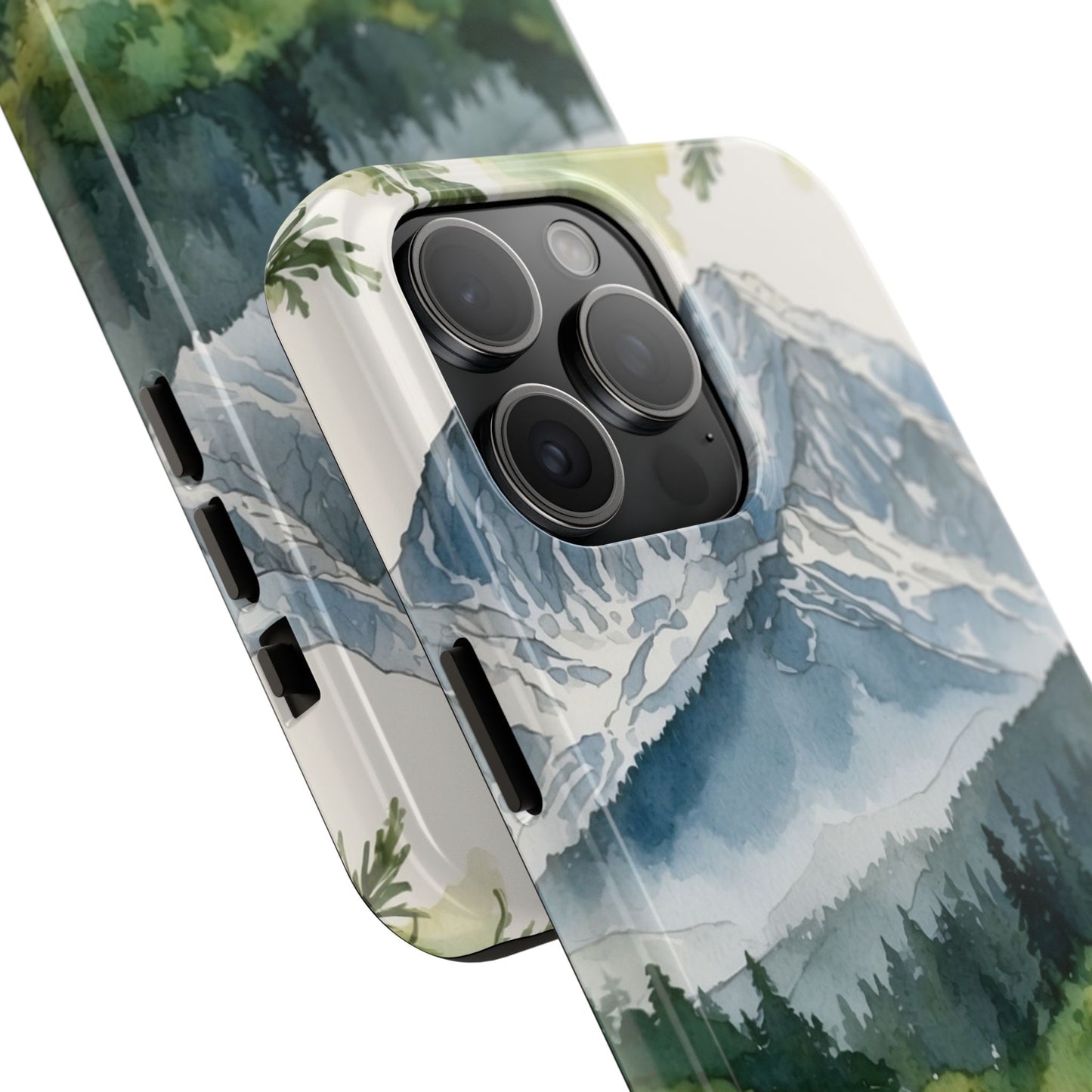 Watercolor Alpine Mountainscape - iPhone Case