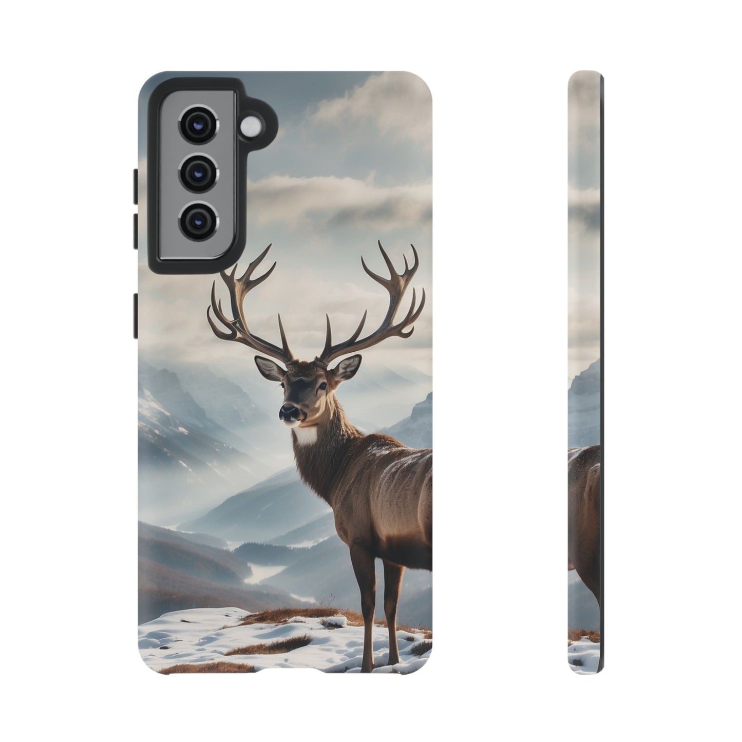 Alpine Majesty: Stag in Snow – Samsung Galaxy Case