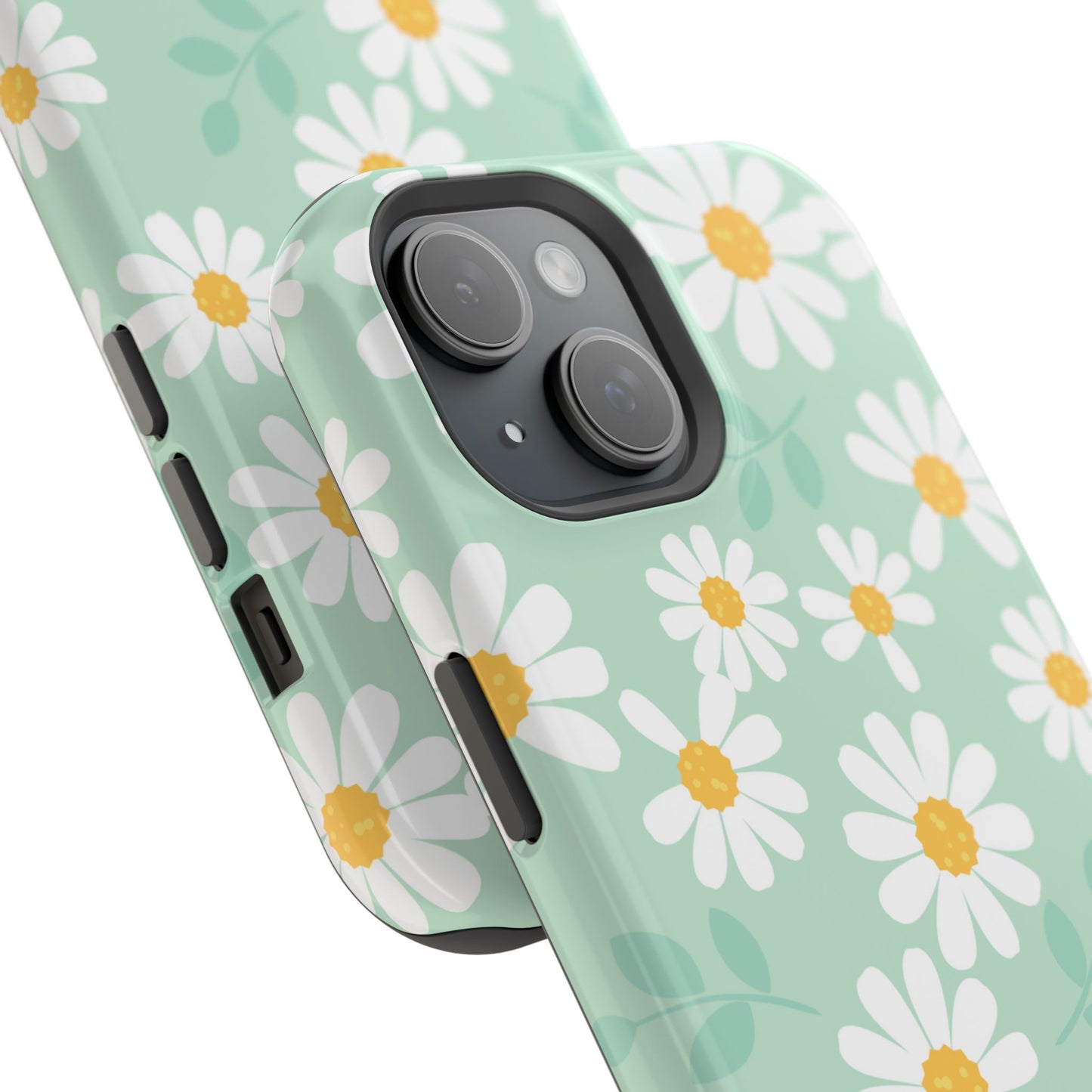 Charming Daisy Floral Tough MagSafe iPhone Case – Spring Pastel Design, Shockproof & Slim