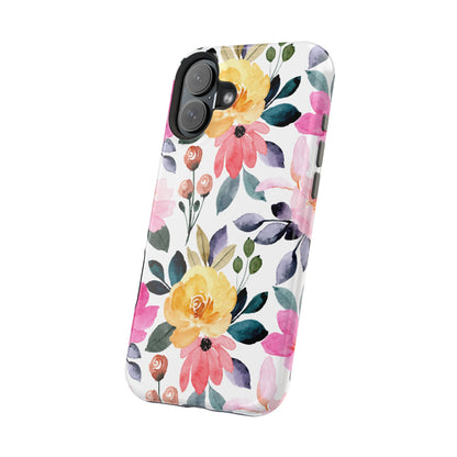 Blossoming Beauty – MagSafe Case with Pastel Floral Watercolor Design