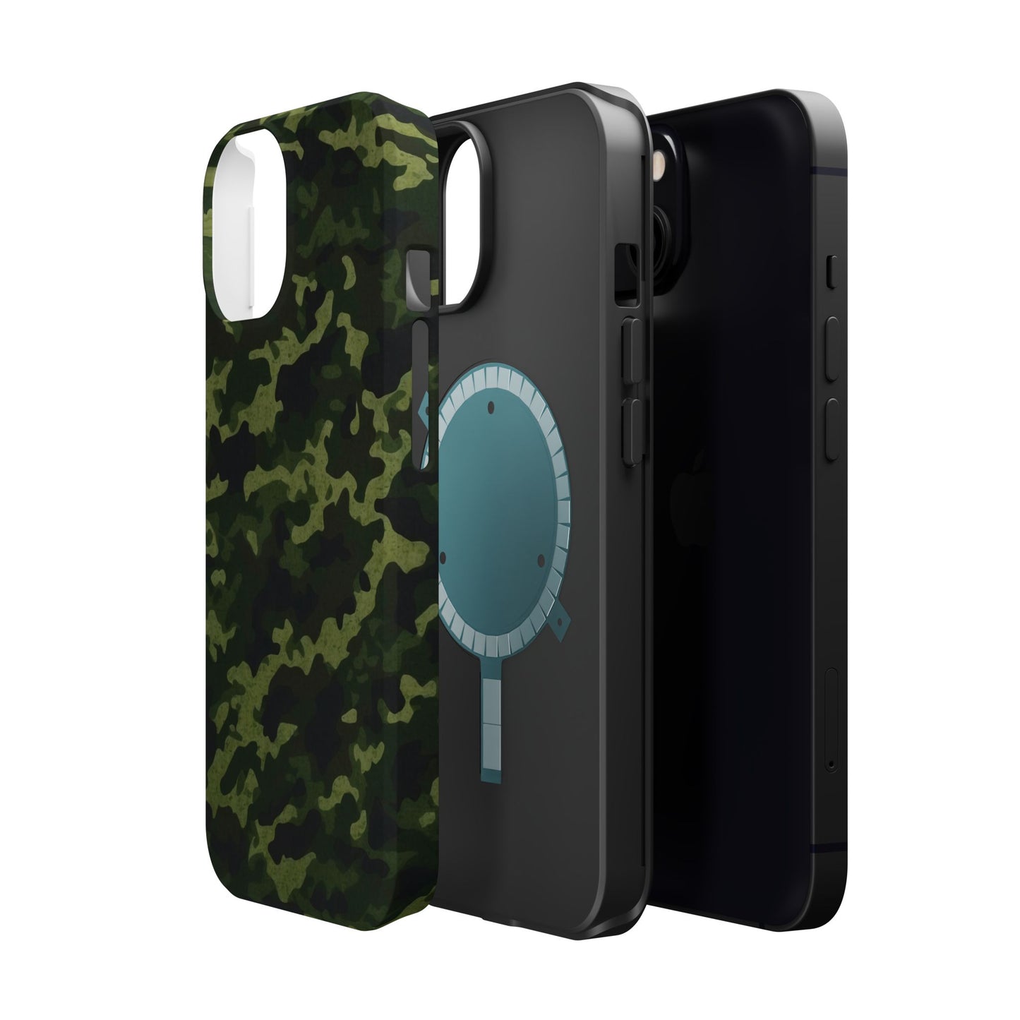 Dark Green Camouflage – MagSafe iPhone Case, Slim and Drop-Resistant