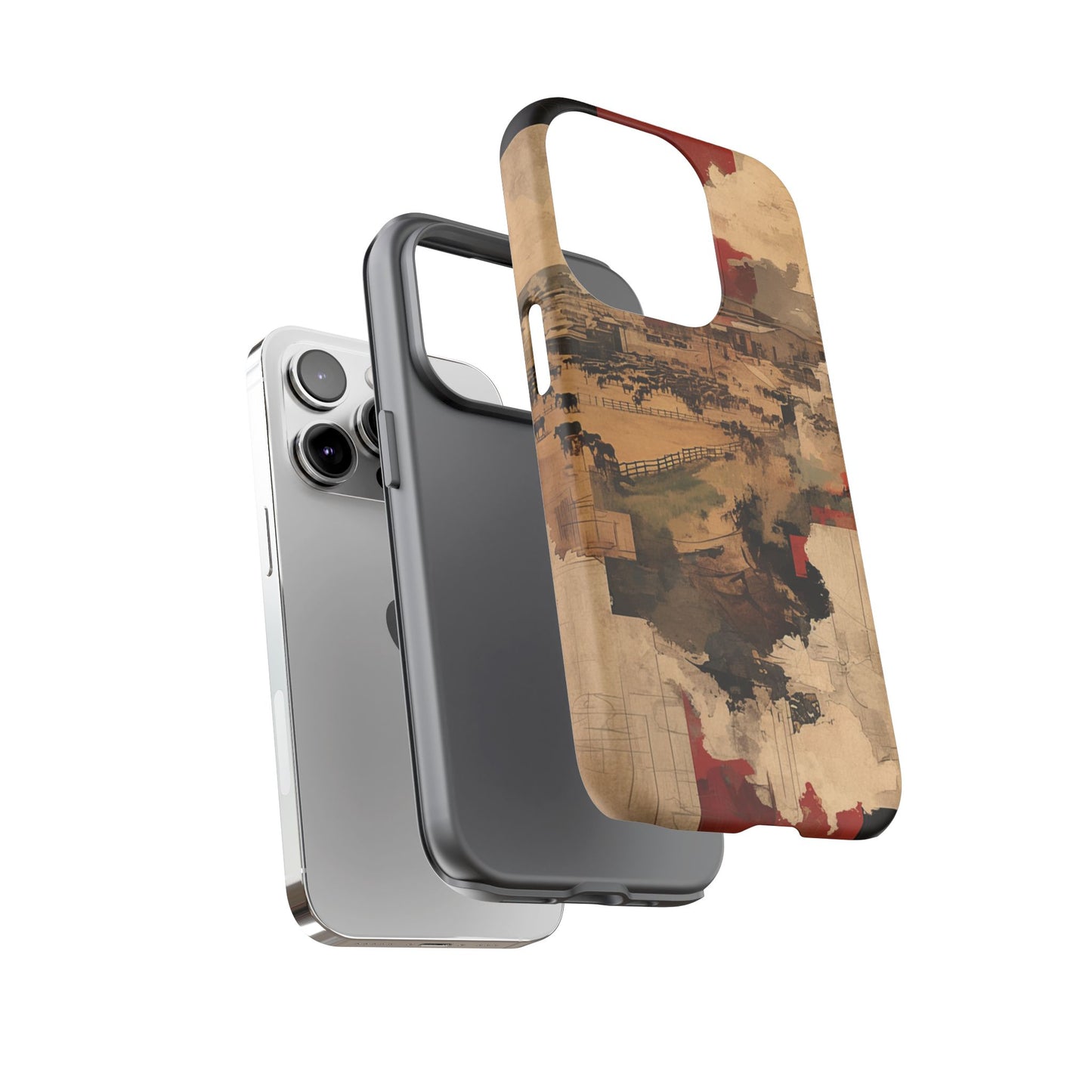 Vintage Abstract iPhone Case - Rustic Art Protective Cover