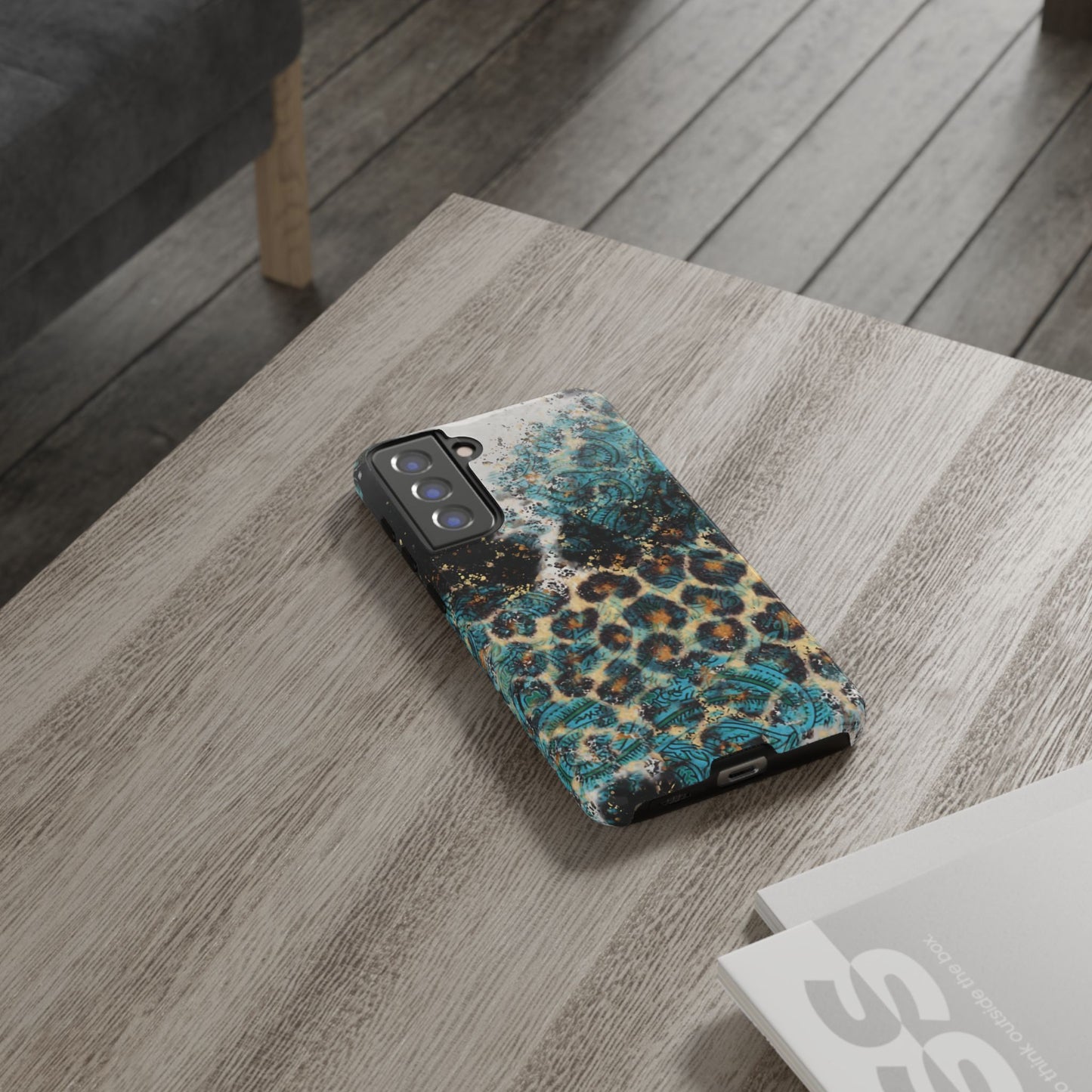 Turquoise Paisley Cowhide Leopard - Samsung Galaxy Series Case