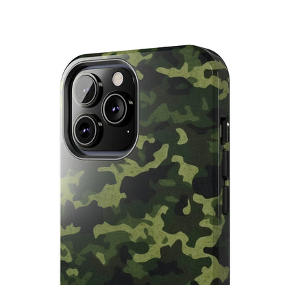 Dark Green Camouflage – iPhone Case, Rugged and Slim Design