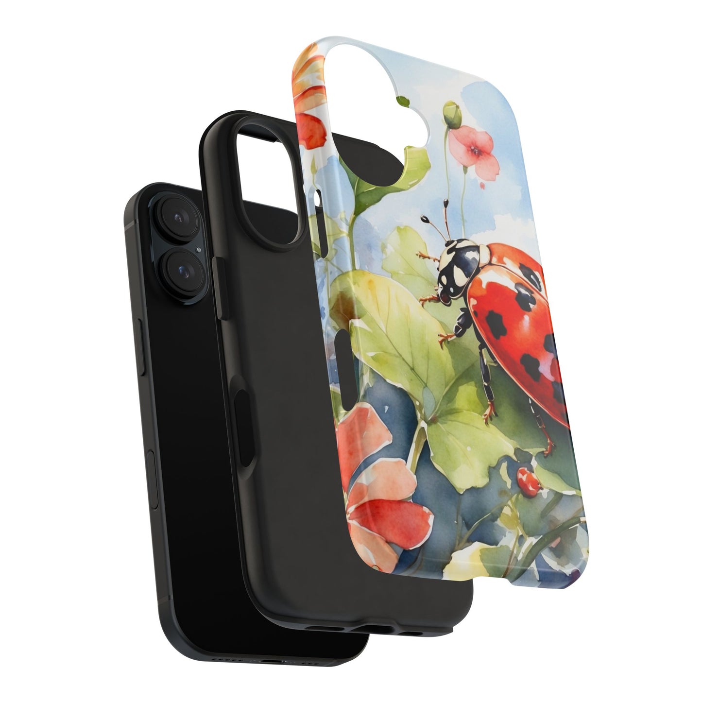 Watercolor Ladybug & Poppy Fields - iPhone Series Case