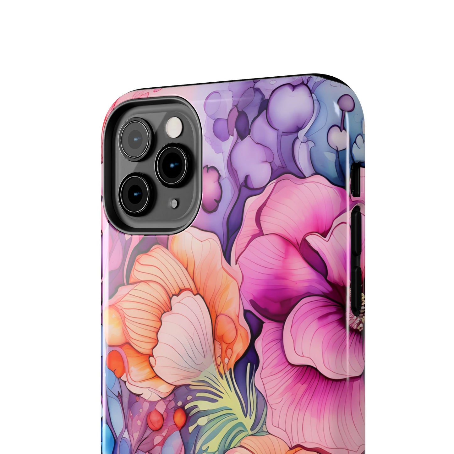 Bright Watercolor Floral Splash iPhone Series Case – Bold Artistic Design