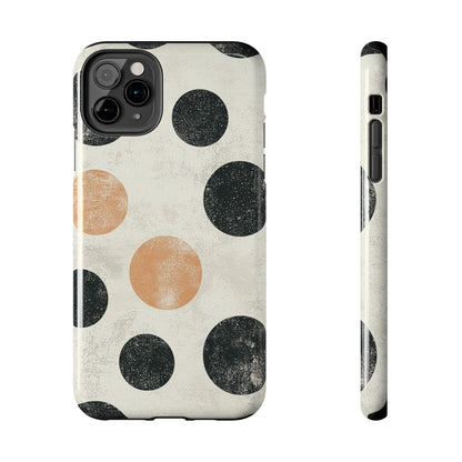 Vintage Polka Dot iPhone Case - Retro Abstract Protective Cover