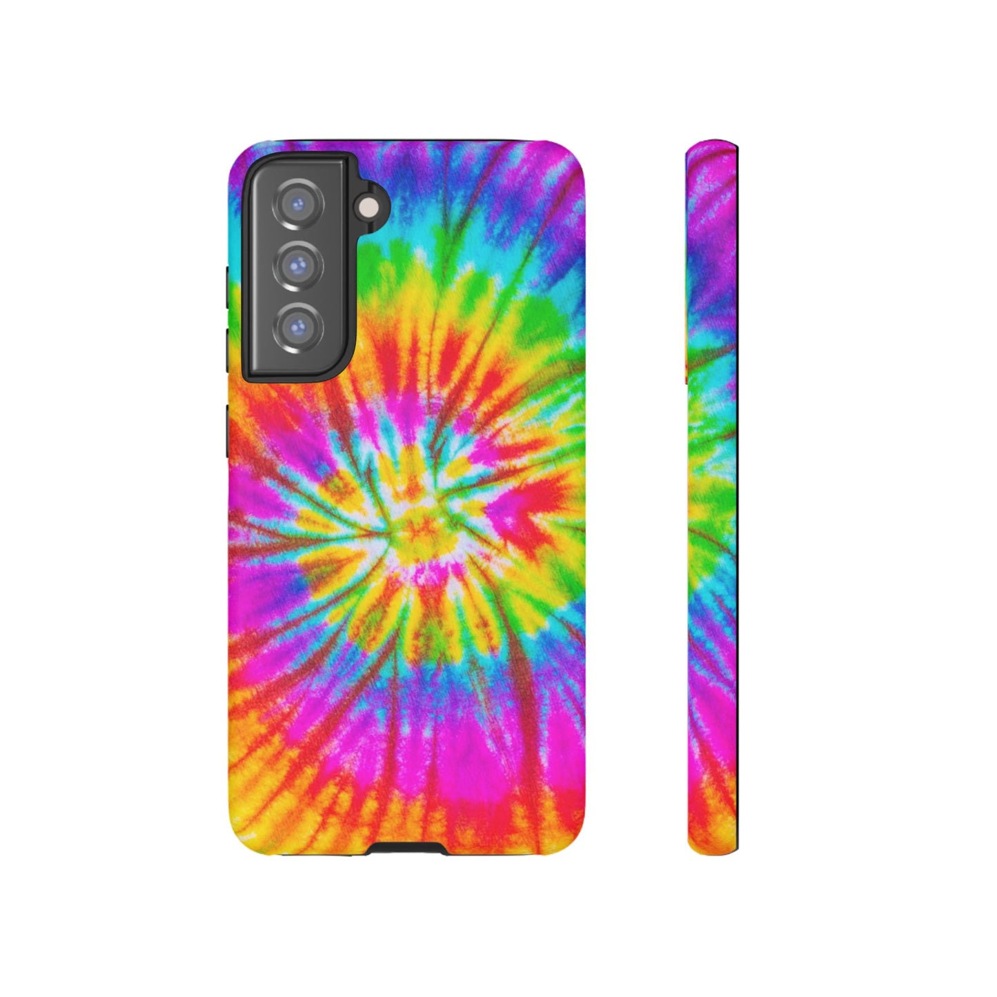 Vibrant Rainbow Spiral Tie-Dye Samsung Galaxy Case – Bold & Retro Style