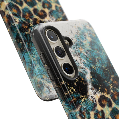 Turquoise Paisley Cowhide Leopard - Samsung Galaxy Series Case