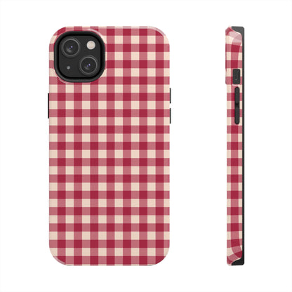 Vintage Red Gingham Check – iPhone Series Case