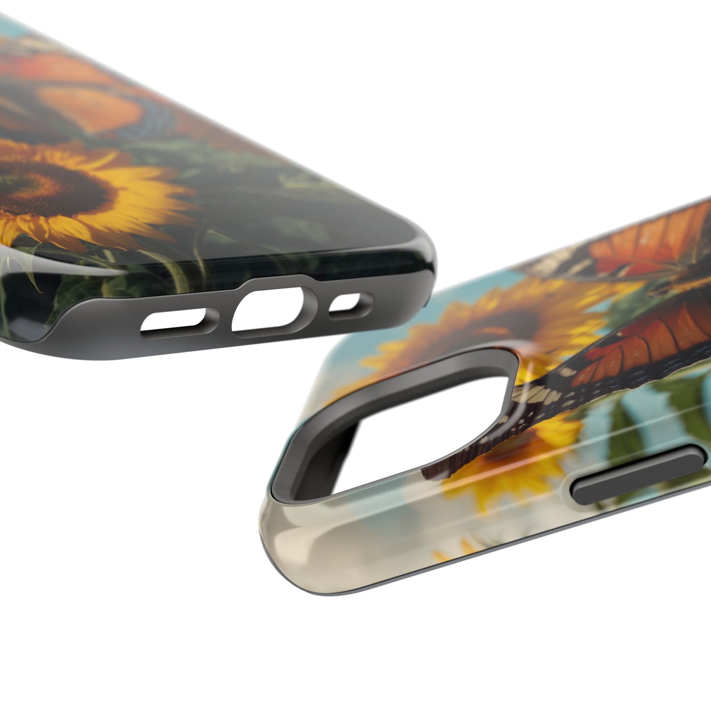 Vibrant Butterfly & Sunflower – MagSafe iPhone Case