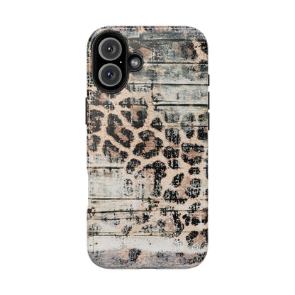 Rustic Leopard Wood Print - iPhone Series Case