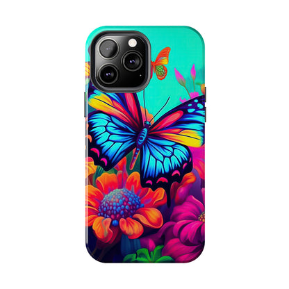 Vivid Butterfly & Floral Burst - iPhone Series Case