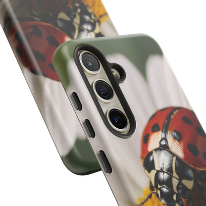 Samsung Galaxy Case: Ladybug on White Daisy