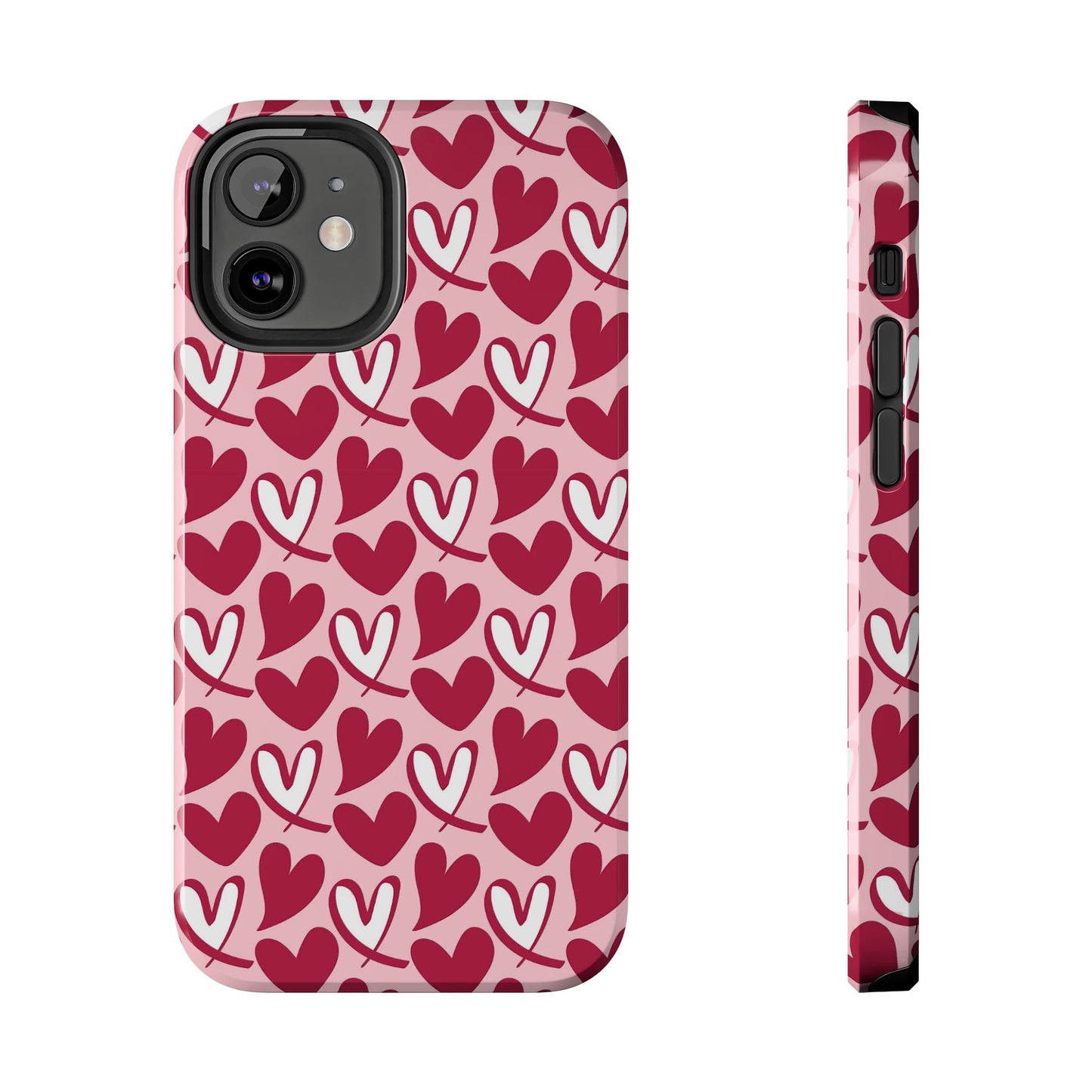 Hand-Drawn Hearts iPhone Case