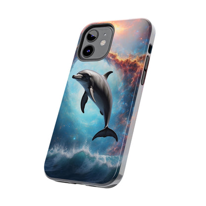 Cosmic Dolphin Space Vibes - iPhone Case