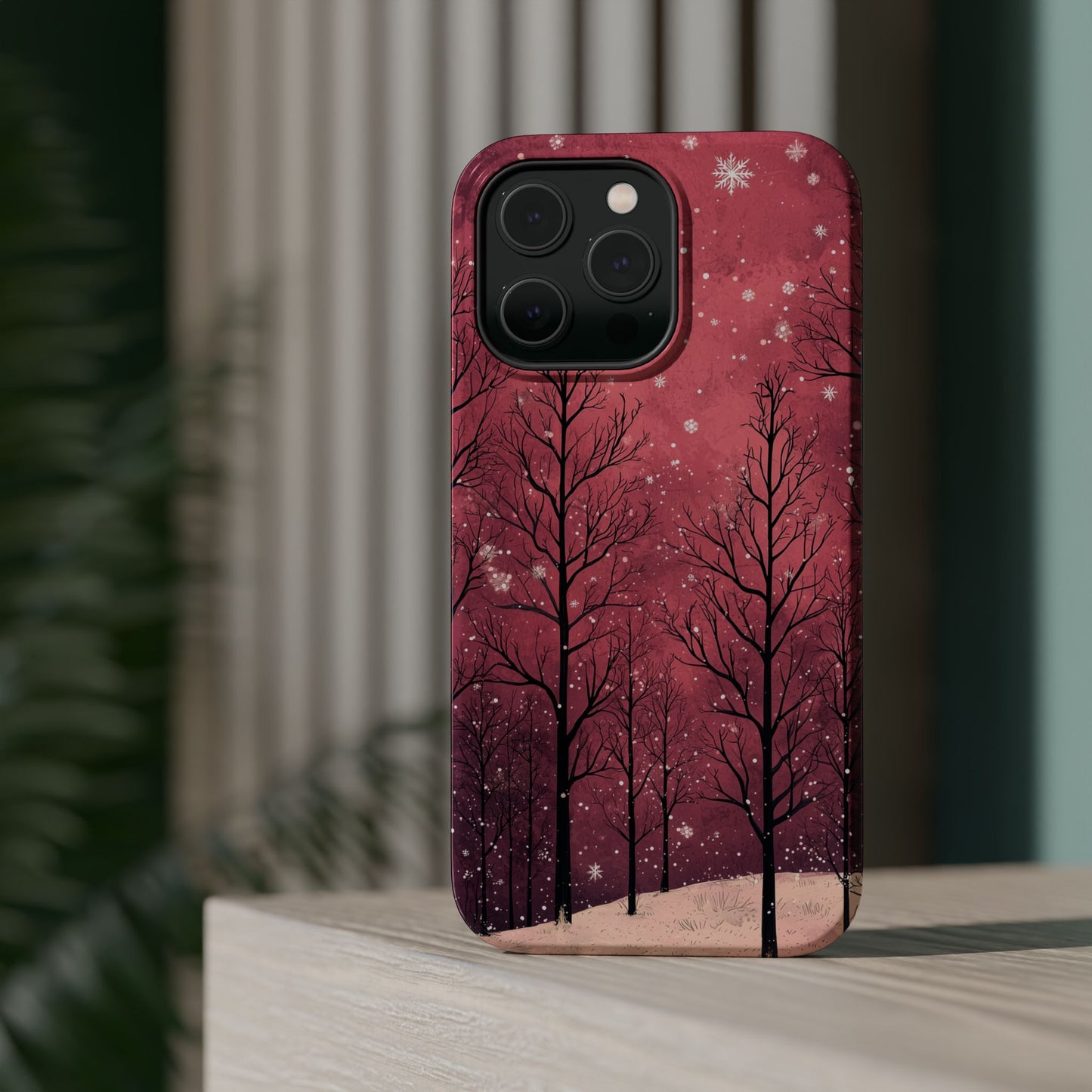 Pink Winter Twilight Forest - MagSafe iPhone Series Case