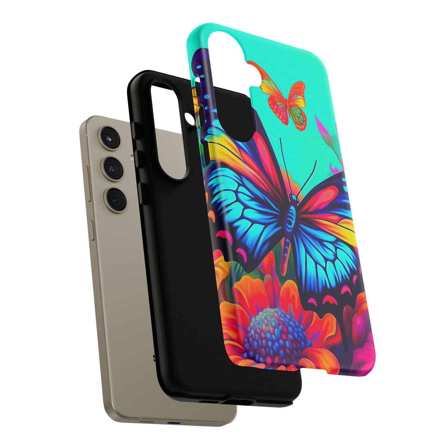 Vivid Butterfly & Floral Burst - Samsung Galaxy Case