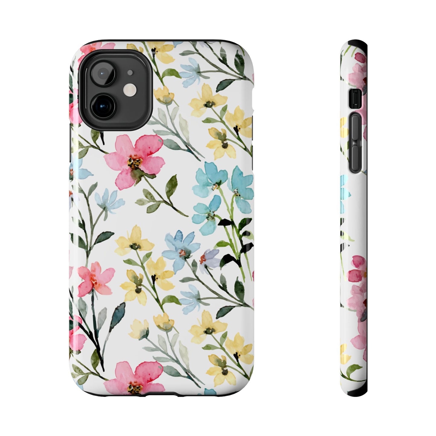 Watercolor Floral Bliss – iPhone Series Case with Pastel Flower Design