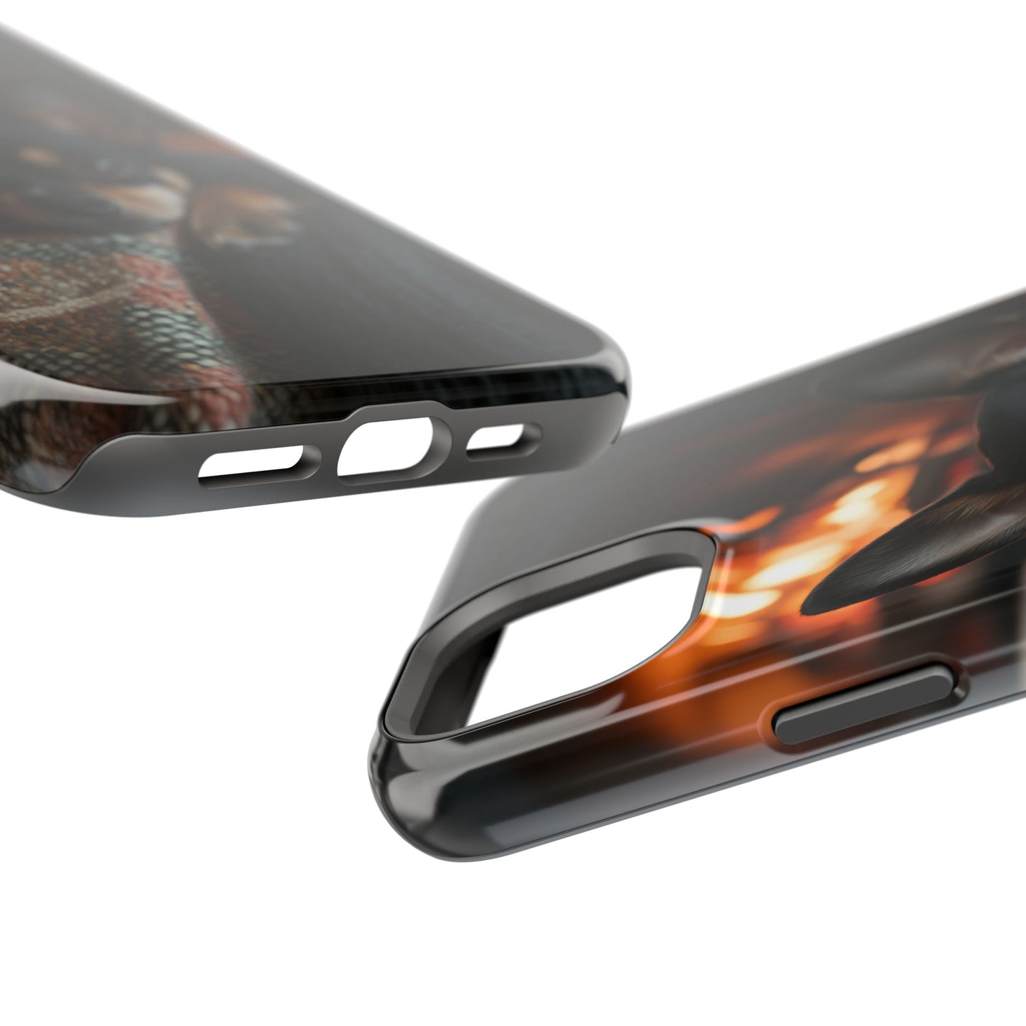 Cozy Chihuahua Fireplace MagSafe iPhone Case – Elegant and Functional Design