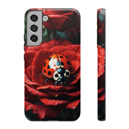 Elegant Rose & Ladybug Charm - Samsung Galaxy Case