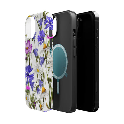 Wildflower Meadow MagSafe Case – Purple, Blue, and White Floral Design