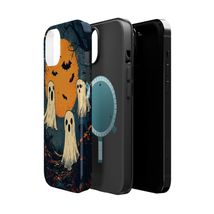 Haunted Ghosts & Full Moon MagSafe iPhone Case – Spooky Halloween Design