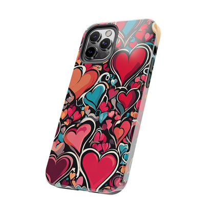 Vibrant Multicolor Heart Art – iPhone Case