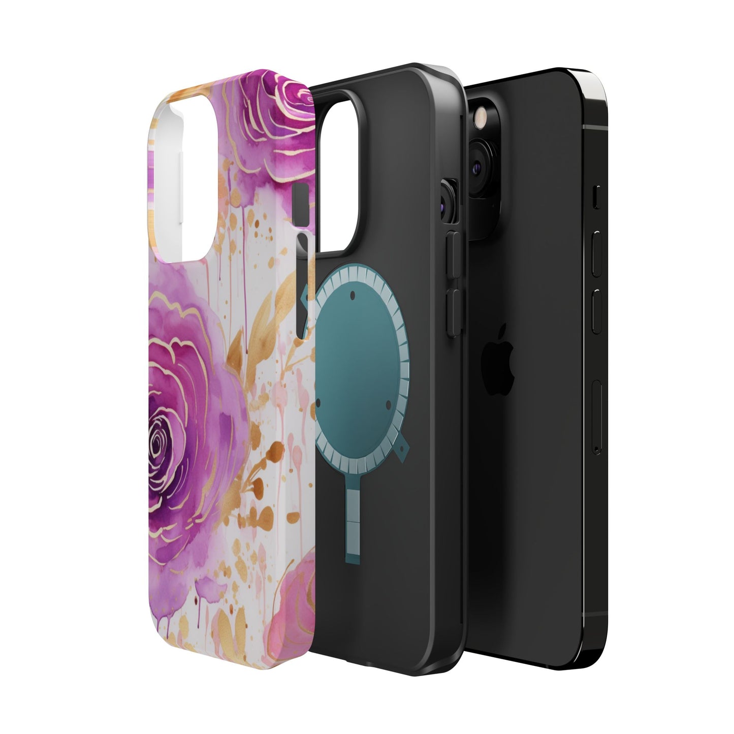 Radiant Purple & Gold Floral - MagSafe iPhone Series Case