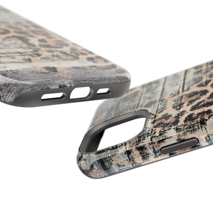 Rustic Leopard Wood Print - MagSafe iPhone Series Case