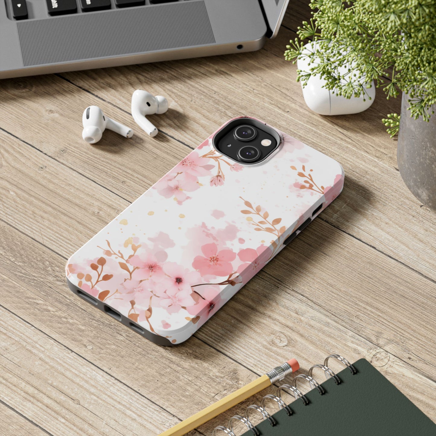 Soft Pink Cherry Blossom iPhone Case – Elegant Floral Design