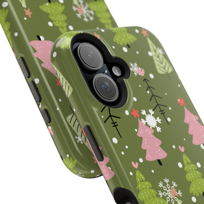 Whimsical Christmas Tree Pattern – MagSafe Phone Series Case