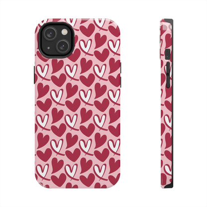 Hand-Drawn Hearts iPhone Case