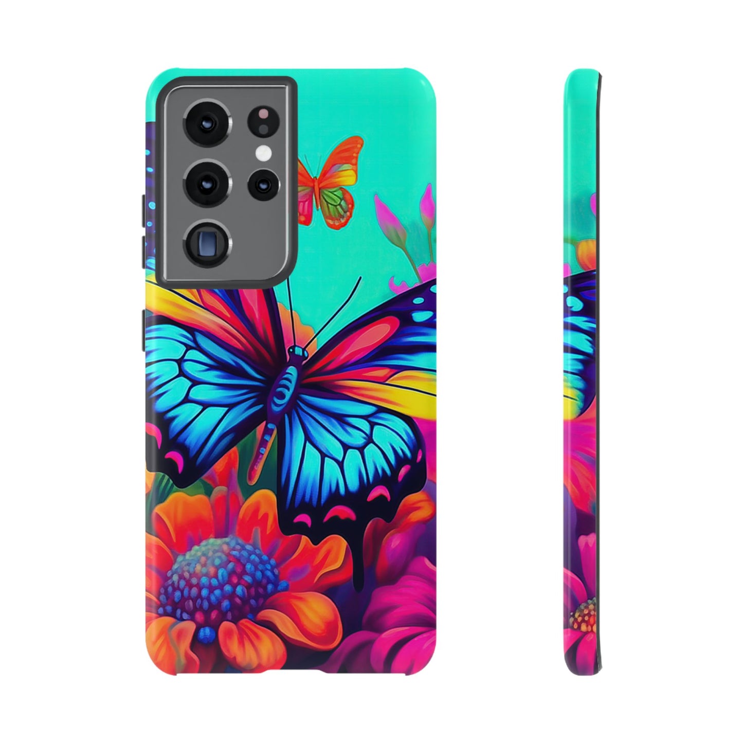 Vivid Butterfly & Floral Burst - Samsung Galaxy Case